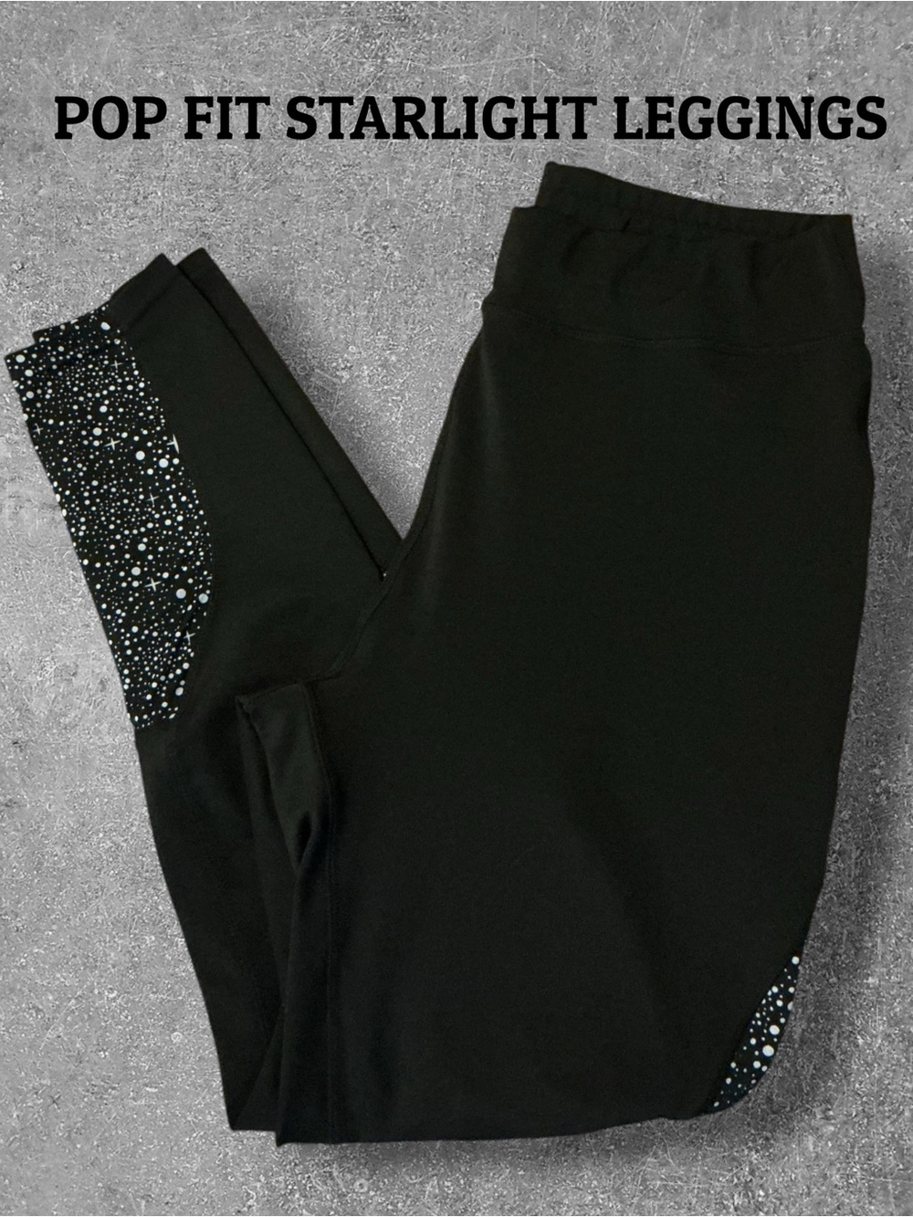 🌺POP Fit Starlight Black Leggings with Speckled Accent